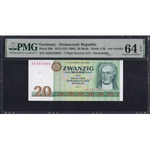 Germania (RDG), 20 marchi, 1975 (1986), Choice UNC 64 EPQ,