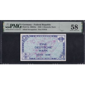 Germany (GFR), 1 Deutsche Mark, 1948, Choice About UNC 58
