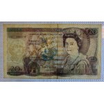 Great Britain, 20 Pounds, 1970-1991, VF