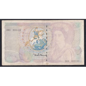 Great Britain, 20 Pounds, 1984-1988, VF, ERROR