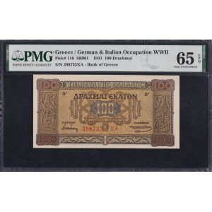 Greece, 100 Drachmai, 1941, Gem UNC 65 EPQ