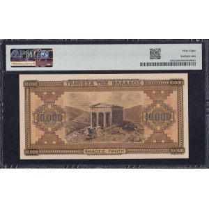 Greece, 10.000 Drachmai, 1942, Choice About UNC 58