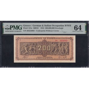 Greece, 200.000.000 Drachmai, 1944, Choice UNC 64