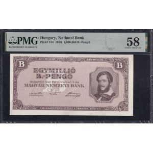 Hungary, 1.000.000 B.-Pengo, 1946, Choice About UNC 58