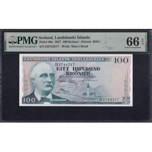 Iceland, 100 Kronur, 1957, Gem UNC 66 EPQ