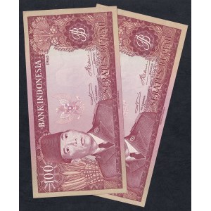 Indonesia, Set of 2 banknotes (100 Rupiah), 1960, UNC