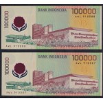 Indonesia, Set of 2 banknotes (100.000 Rupiah), 1999, UNC