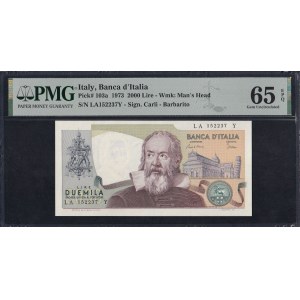 Italy, 2000 Lire, 1973, Gem UNC 65 EPQ