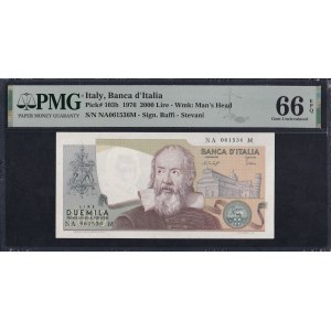 Italy, 2000 Lire, 1976, Gem UNC 66 EPQ