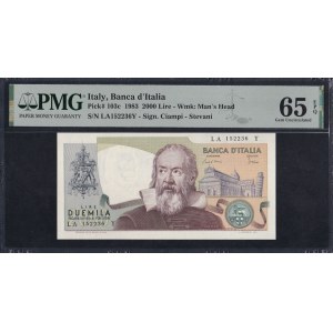 Italy, 2000 Lire, 1983, Gem UNC 65 EPQ