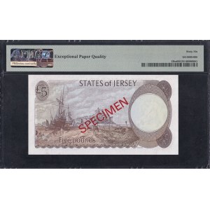 Jersey, 5 Pounds, 1976-88, Gem UNC 66 EPQ, SPECIMEN