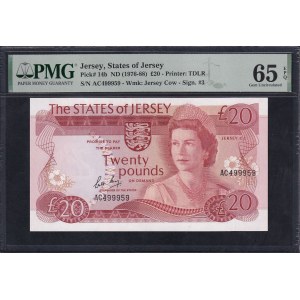 Jersey, 20 Pounds, 1976-88, Gem UNC 65 EPQ