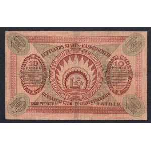 Latvia, 10 Rubles, 1919, VF