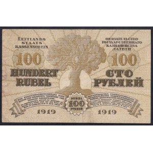 Latvia, 100 Rubles, 1919, VF