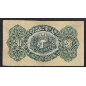 Latvia, 20 Latu, 1925, VF