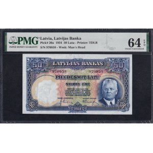 Latvia, 50 Latu, 1934, Choice UNC 64 EPQ