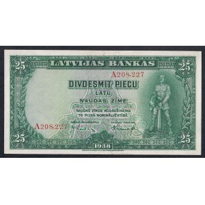 Latvia, 25 Latu, 1938, AU