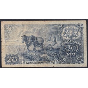 Latvia, 20 Latu, 1940, F