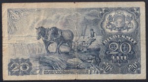 Latvia, 20 Latu, 1940, F