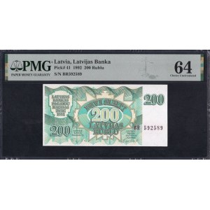 Latvia, 200 Rubles, 1992, Choice UNC 64