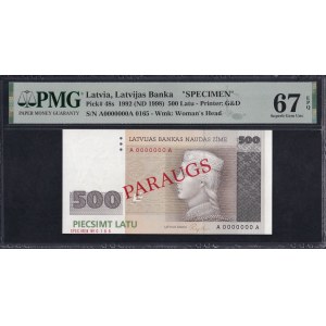 Latvia, 500 Latu, 1992 (1998), Superb Gem UNC 67 EPQ, RARE, SPECIMEN