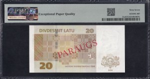 Latvia, 20 Latu, 2004, Superb Gem UNC 67 EPQ, RARE, SPECIMEN