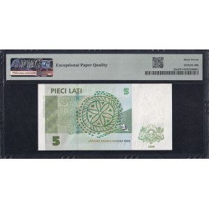 Latvia, 5 Lati, 2009, Superb Gem UNC 67 EPQ