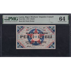 Latvia, 5 Rubles, 1919, Choice UNC 64