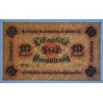 Latvia - Libau, 10 Rubles, 1915, XF