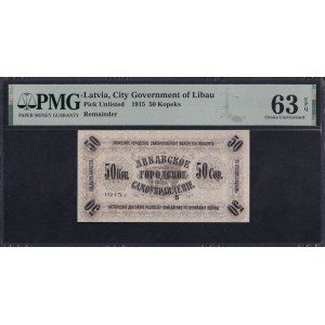 Latvia, 50 Kopeks, 1915, Choice UNC 63 EPQ