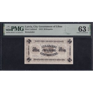 Latvia, 50 Kopecks, 1915, Choice UNC 63 EPQ