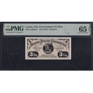 Latvia, 3 Kopeks, 1915, Gem UNC 65 EPQ