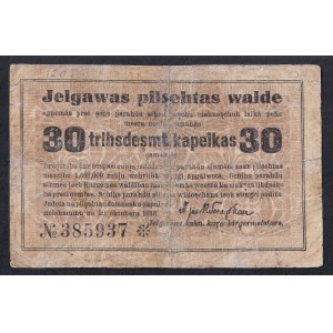 Lotyšsko – Mitava, 30 kopějek, 1915, F