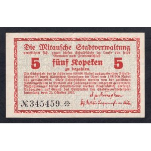 Latvia - Mitava, 5 Kopeken, 1915, XF
