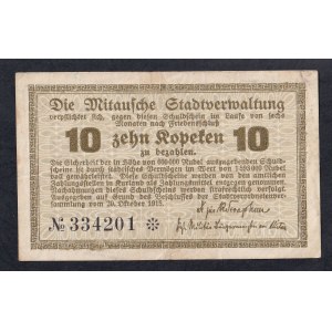 Lettland – Mitava, 10 Kopeken, 1915, VF