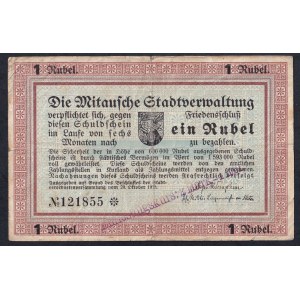 Latvia - Mitava, 1 Ruble, 1915, F