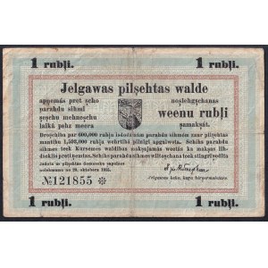 Latvia - Mitava, 1 Ruble, 1915, F