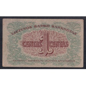 Lituanie, 1 centas, 1922, XF