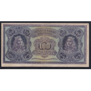 Lithuania, 100 Litu, 1922, F