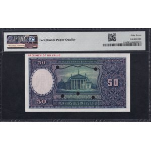 Lituanie, « SPECIMEN », 50 litu, 1928, Superbe Gem UNC 67 EPQ