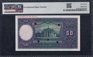 Lithuania,''SPECIMEN'', 50 Litu, 1928, Superb Gem UNC 67 EPQ