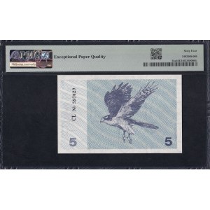 Lithuania, 5 Talonas, 1991, Choice UNC 64 EPQ