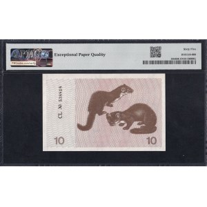 Litwa, 10 talonów, 1991 r., Gem UNC 65 EPQ