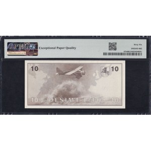 Litva, 10 litů, 1991 (1993), Gem UNC 66 EPQ
