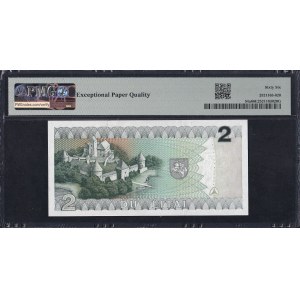 Lithuania, 2 Litai, 1993 (ND 1994), PMG, 66 EPQ