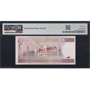Lithuania, 20 Litu, 1993, Choice UNC 64 EPQ, SPECIMEN