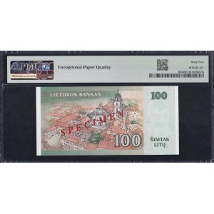 Litva, 100 litů, 2000, Gem UNC 65 EPQ, VZOREK