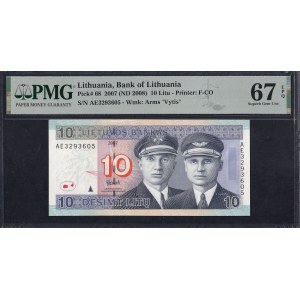 Lithuania, 10 Litu, 2007 (2008), Superb Gem UNC 67 EPQ