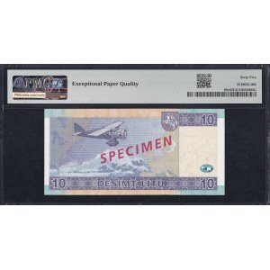 Lithuania, 10 Litu, 2007, Gem UNC 65 EPQ, SPECIMEN