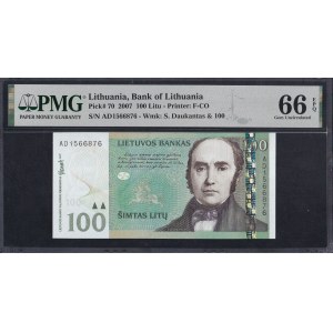 Lithuania, 100 Litu, 2007, Gem UNC 66 EPQ